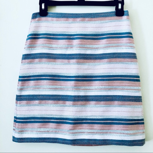 LOFT Dresses & Skirts - LOFT | Woven Textured Knit Striped Pencil Skirt
